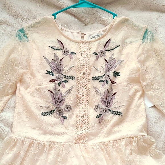 Charlotte Russe - Long Sleeve Lace Embroidered Dress NWT - Picture 2 of 8